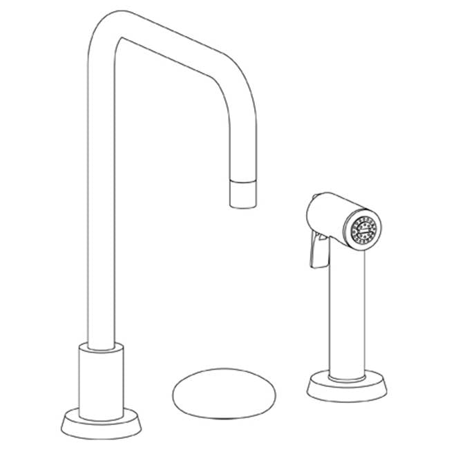 Watermark 36-7.1.3A-HL Zen Deck Mounted 3 Hole Square Top Kitchen Set - Includes Side Spray - Parent
