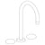 Watermark 36-8-HL Zen Deck Mounted 3 Hole Gooseneck Bath Set