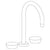 Watermark 36-8-IW Zen Deck Mounted 3 Hole Gooseneck Bath Set