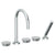 Watermark 36-8.1-BL1 Zen Deck Mounted 5 Hole Gooseneck Bath Set