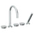 Watermark 36-8.1-BL1 Zen Deck Mounted 5 Hole Gooseneck Bath Set