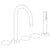 Watermark 36-8.1-HD Zen Deck Mounted 5 Hole Gooseneck Bath Set