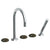 Watermark 36-8.1-MM Zen Deck Mounted 5 Hole Gooseneck Bath Set