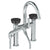 Watermark 36-8.2-NM Zen Deck Mounted Exposed Gooseneck Bath Set With Hand Shower