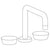 Watermark 36-8.26-CM Zen Deck Mounted 3 Hole Square Bath Set