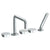 Watermark 36-8.26.1-BL1 Zen Deck Mounted 5 Hole Square Bath Set