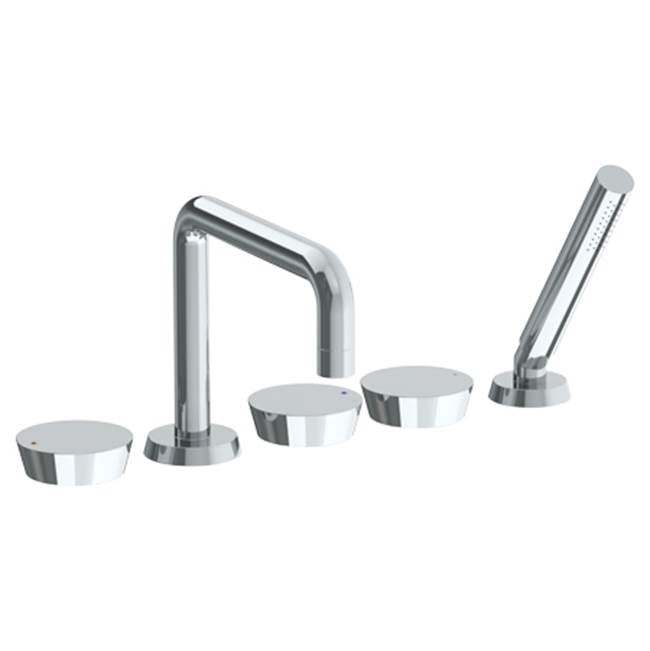 Watermark 36-8.26.1-BL1 Zen Deck Mounted 5 Hole Square Bath Set