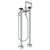 Watermark 36-8.26.3-MM Zen Floor Standing Square Bath Set With Slim Hand Shower