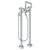 Watermark 36-8.26.3V-BL1 Zen Floor Standing Square Bath Set With Volume Hand Shower