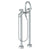 Watermark 36-8.3-BL1 Zen Floor Standing Gooseneck Bath Set With Slim Hand Shower