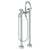Watermark 36-8.3-BL1 Zen Floor Standing Gooseneck Bath Set With Slim Hand Shower
