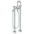 Watermark 36-8.3V-BL1 Zen Floor Standing Gooseneck Bath Set With Volume Hand Shower