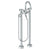 Watermark 36-8.3V-BL1 Zen Floor Standing Gooseneck Bath Set With Volume Hand Shower