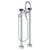 Watermark 36-8.3V-NM Zen Floor Standing Gooseneck Bath Set With Volume Hand Shower