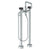 Watermark 36-8.26.3-NM Zen Floor Standing Square Bath Set With Slim Hand Shower