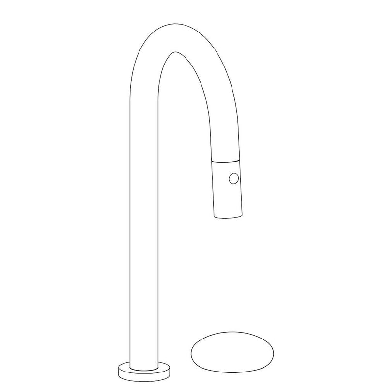 Watermark 36-9.1.3PG2-HD Deck Mounted 2 Hole Gooseneck Prep Faucet With Pull Down Spray - Parent