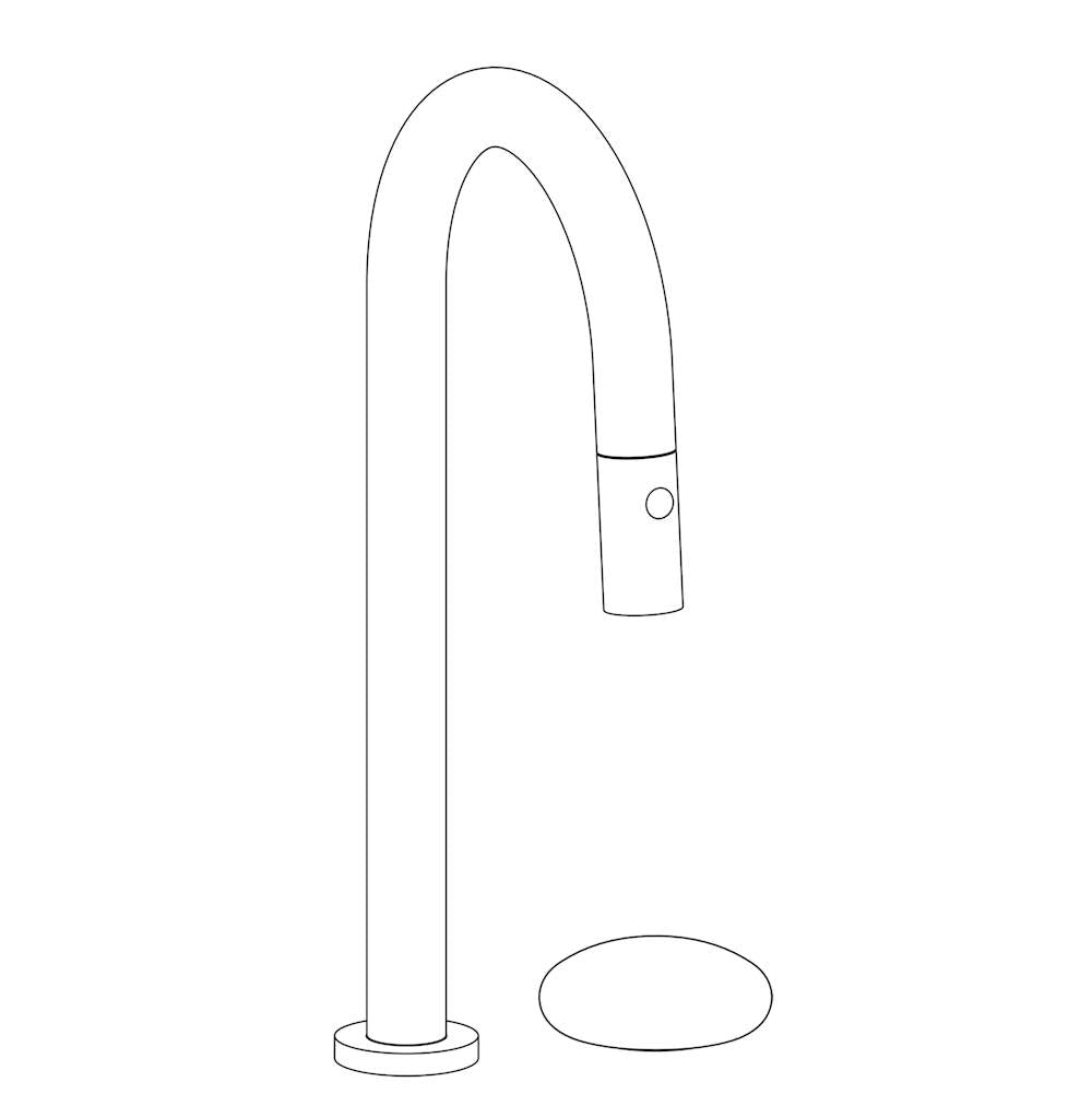 Watermark 36-9.1.3PG2-MM Deck Mounted 2 Hole Gooseneck Prep Faucet With Pull Down Spray - Parent