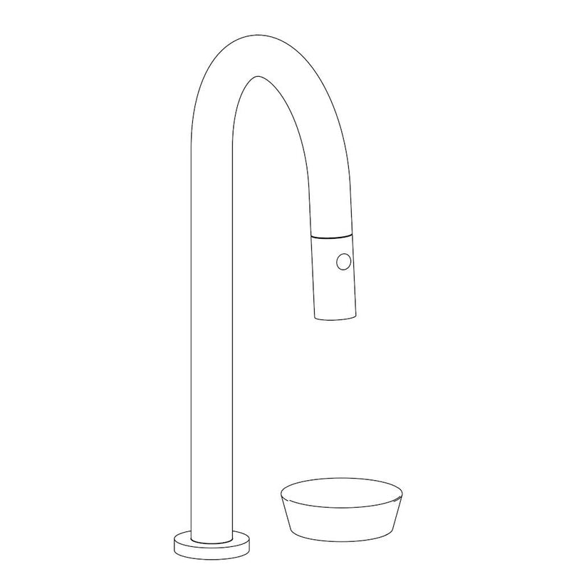 Watermark 36-9.1.3PG2-NM Deck Mounted 2 Hole Gooseneck Prep Faucet With Pull Down Spray - Parent