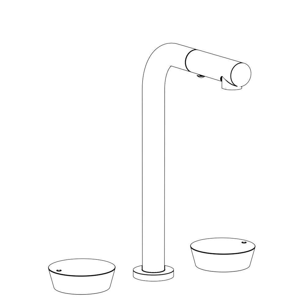 Watermark 36-9P3-CM Deck Mounted 3 Hole Square Top Prep Faucet With Pull Out Spray - Parent