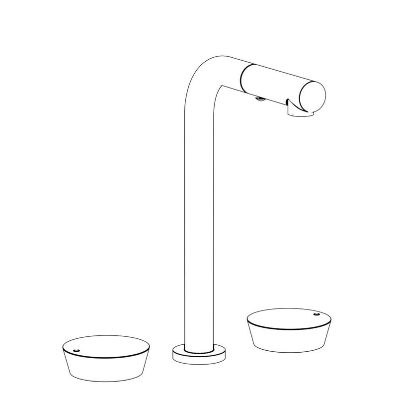 Watermark 36-9P3-CM Deck Mounted 3 Hole Square Top Prep Faucet With Pull Out Spray - Parent