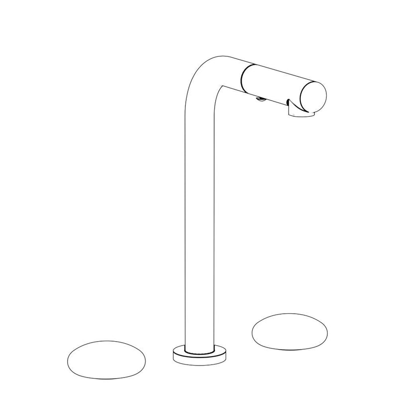 Watermark 36-9P3-HD Deck Mounted 3 Hole Square Top Prep Faucet With Pull Out Spray - Parent