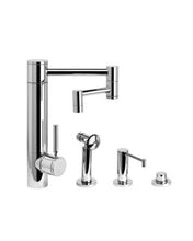 Load image into Gallery viewer, Waterstone 3600-12-3 Hunley Kitchen Faucet - 12&quot; Articulated Spout 3pc. Suite