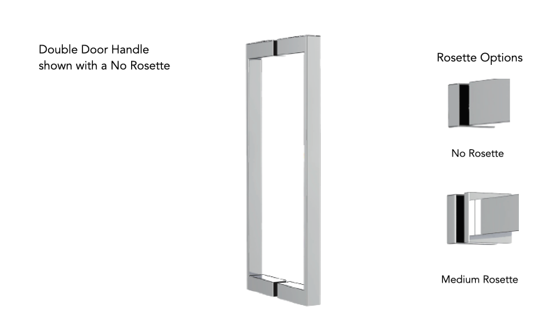 Neelnox ICN-DSD24-MR Iconic 24 Shower Door Handle Medium Rosette - Parent