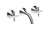 Dornbracht 36702809 Vaia Wall-Mounted Three-Hole Lavatory Mixer Without Drain