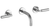Dornbracht 36717882 Tara Wall-Mounted Three-Hole Lavatory Mixer Without Drain