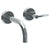 Watermark 37-1.2S-BL2 Blue Wall Mounted 2 Hole Lavatory Set With 6" Spout