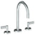 Watermark 37-2-BL2 Blue Deck Mounted 3 Hole Gooseneck Square Lavatory Set - Parent
