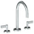 Watermark 37-2-BL2 Blue Deck Mounted 3 Hole Gooseneck Square Lavatory Set