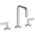 Watermark 37-2.18-BL2 Blue Deck Mounted 3 Hole Tall Square Spout Lavatory Set
