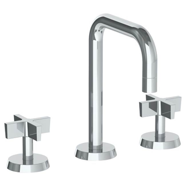 Watermark 37-2.18-BL3 Blue Deck Mounted 3 Hole Tall Square Spout Lavatory Set