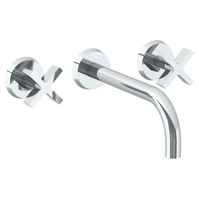 Watermark 37-2.2M-BL3 Blue Wall Mounted 3 Hole Lavatory Set With 8 3/4" Spout