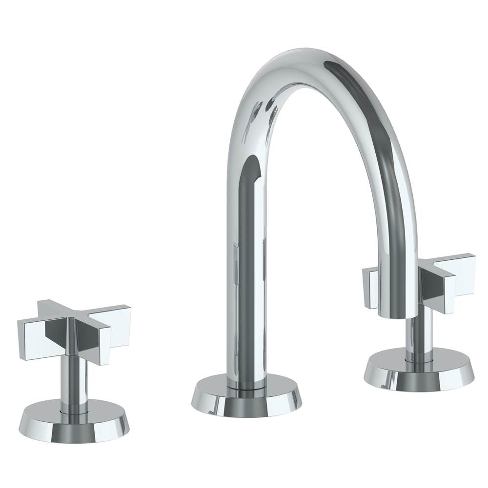 Watermark 37-2S-BL3 Blue Deck Mounted 3 Hole Gooseneck Lavatory Set With Short Spout - Parent