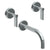 Watermark 37-5-BL2 Blue Wall Mounted 3 Hole Bath Set