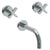 Watermark 37-5-BL3 Blue Wall Mounted 3 Hole Bath Set