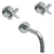 Watermark 37-5-BL3 Blue Wall Mounted 3 Hole Bath Set