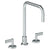 Watermark 37-7-BL2 Blue Deck Mounted 3 Hole Square Top Kitchen Faucet
