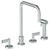 Watermark 37-7.1-BL2 Blue Deck Mounted 4 Hole Square Top Kitchen Set - Includes Side Spray