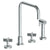 Watermark 37-7.1-BL3 Blue Deck Mounted 4 Hole Square Top Kitchen Set - Includes Side Spray