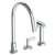 Watermark 37-7.1.3GA-BL2 Blue Deck Mounted 3 Hole Gooseneck Kitchen Set - Includes Side Spray