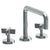 Watermark 37-8.26-BL3 Blue Deck Mounted 3 Hole Square Bath Set