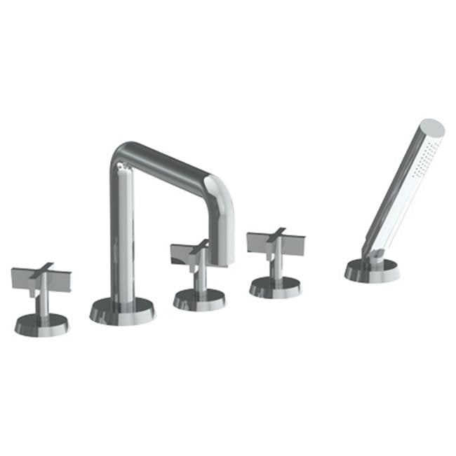 Watermark 37-8.26.1-BL3 Blue Deck Mounted 5 Hole Square Bath Set - Parent