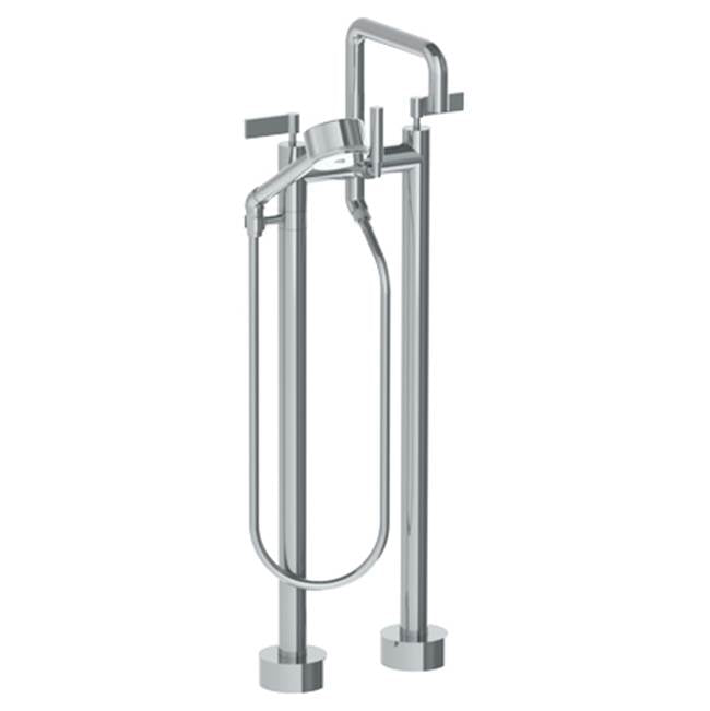 Watermark 37-8.26.3V-BL2 Blue Floor Standing Bath Set With Volume Hand Shower