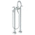 Watermark 37-8.3V-BL2 Blue Floor Standing Gooseneck Bath Set With Volume Hand Shower