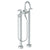 Watermark 37-8.3V-BL2 Blue Floor Standing Gooseneck Bath Set With Volume Hand Shower