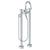 Watermark 37-8.3V-BL3 Blue Floor Standing Gooseneck Bath Set With Volume Hand Shower