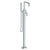 Watermark 37-8.8-BL2 Blue Single Hole Floor Standing Square Bath Set With Hand Shower